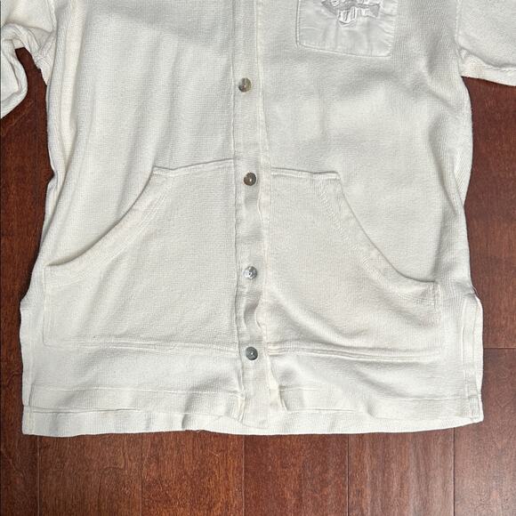 Johnny Was Ivory Textured Hoodie, Size Medium - Picture 7 of 14